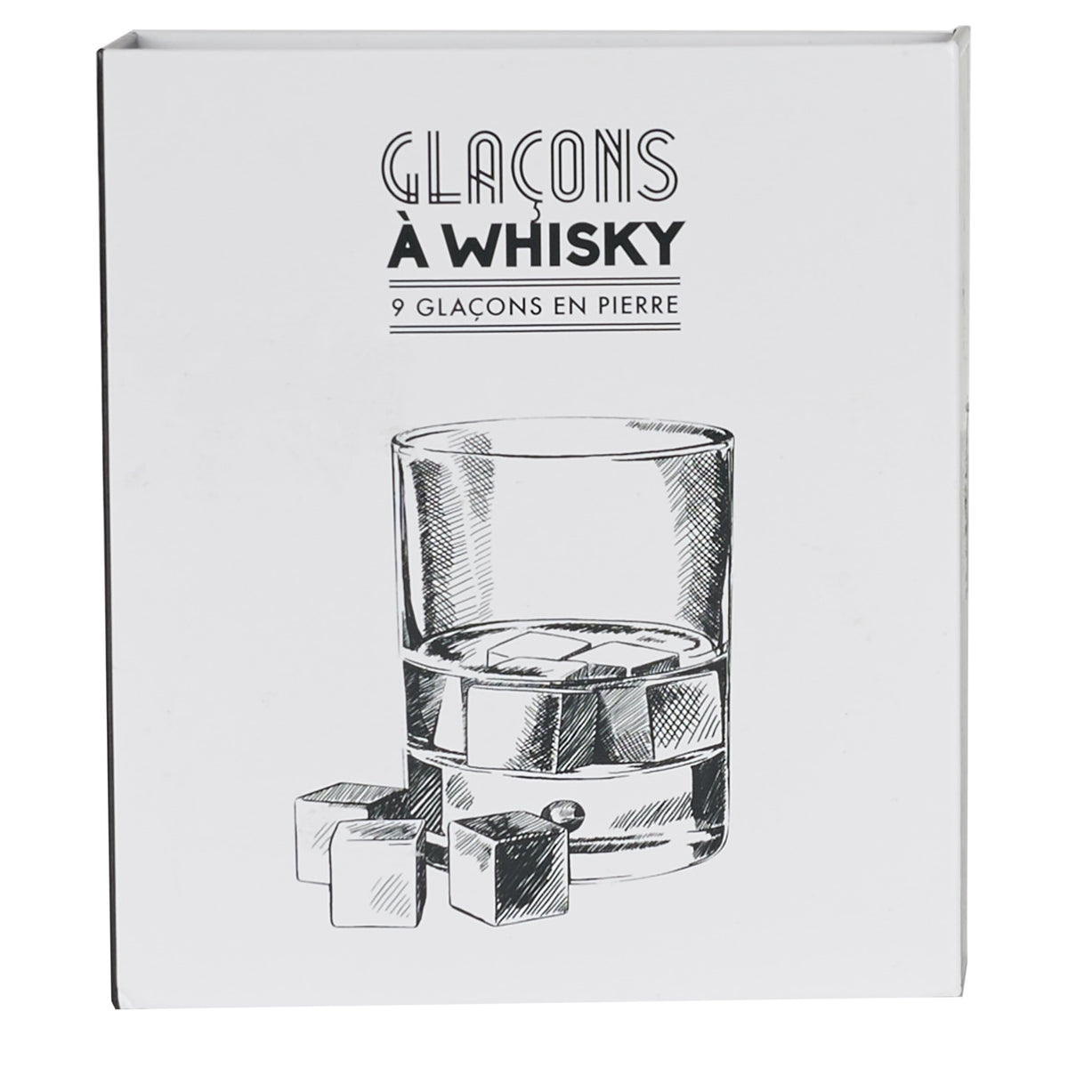GLACONS A WHISKY EN PIERRE 9 PCS