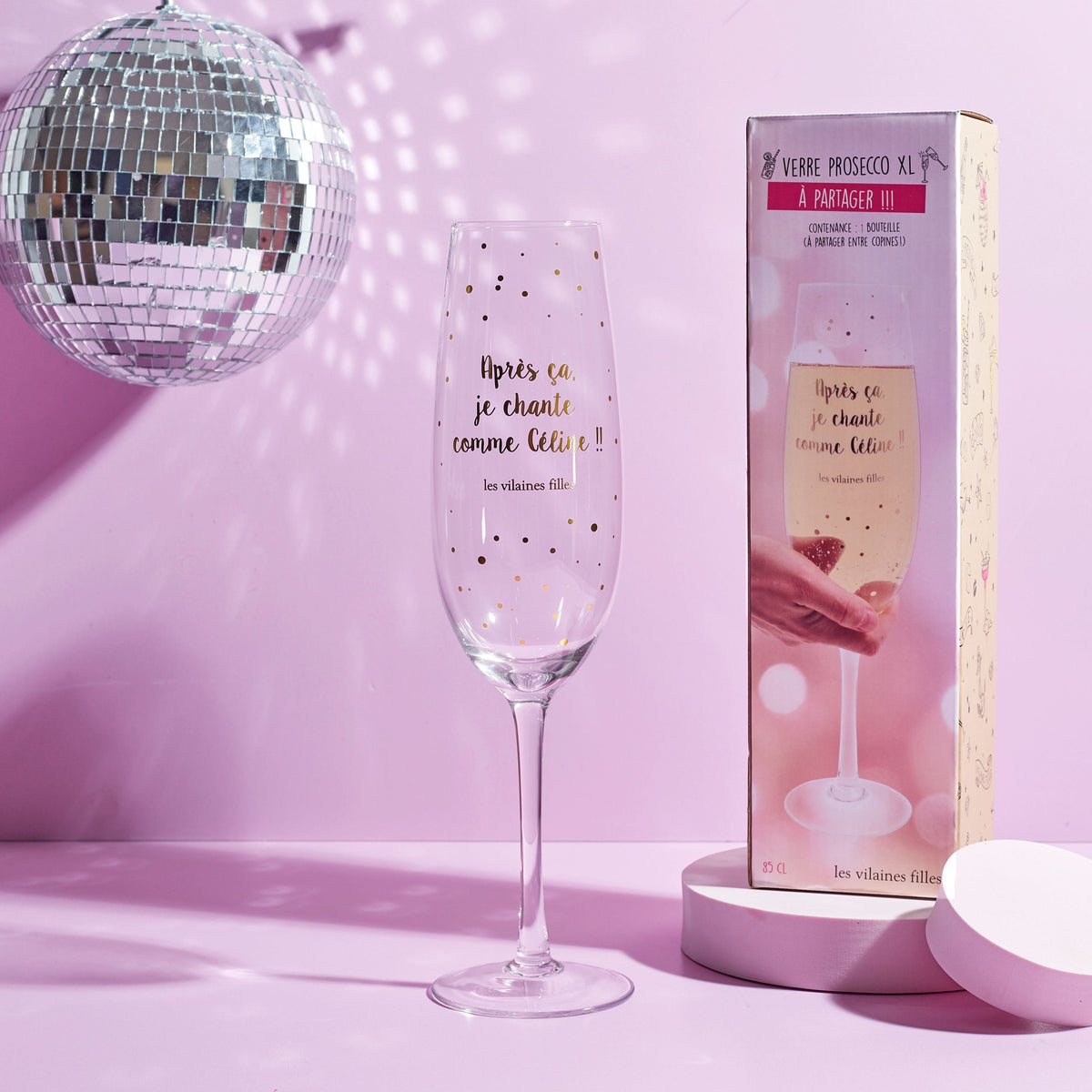 VERRE PROSECCO XL JE CHANTE COMME CELINE
