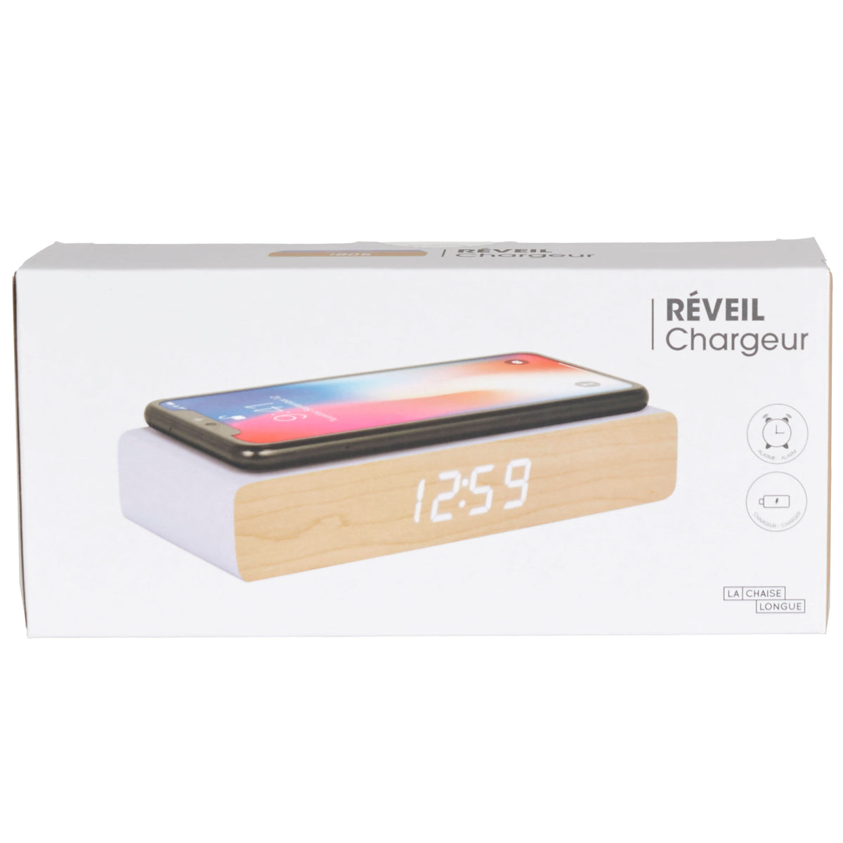 REVEIL CHARGEUR BOIS VIOLET