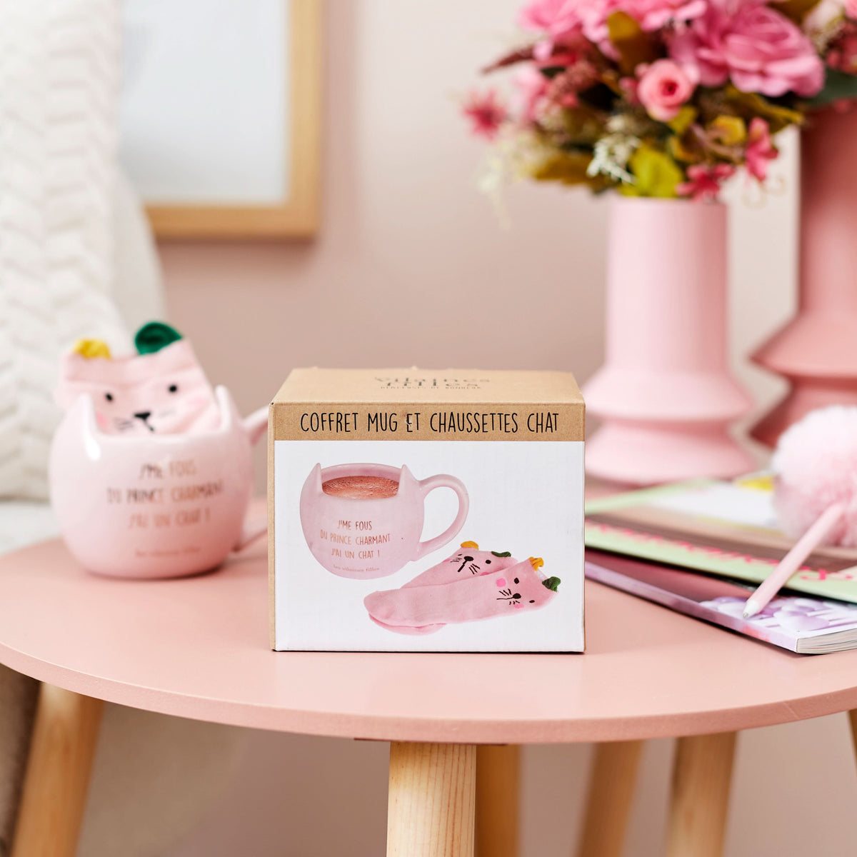 COFFRET MUG ET CHAUSSETTE CHAT