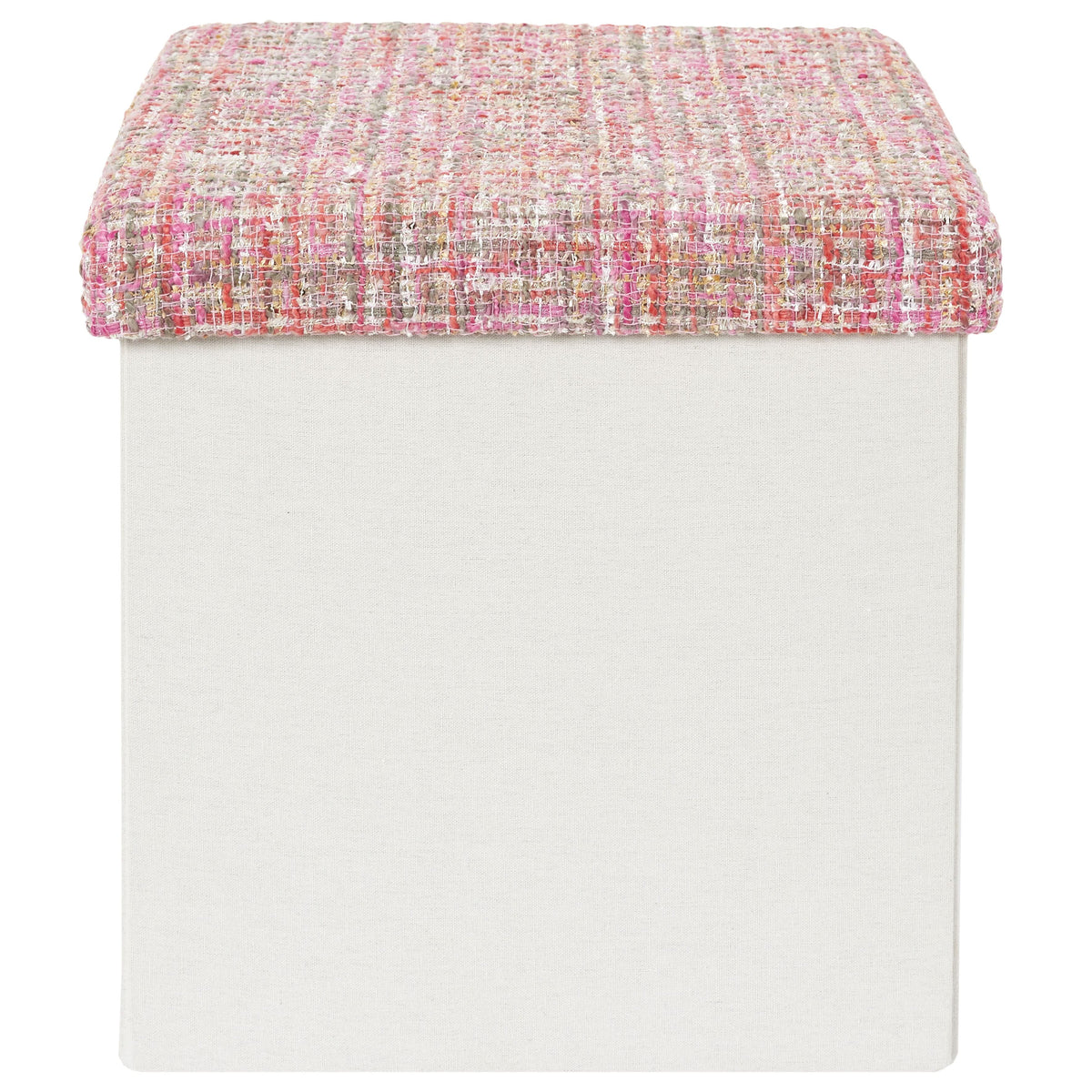 POUF PLIABLE TWEED ROSE