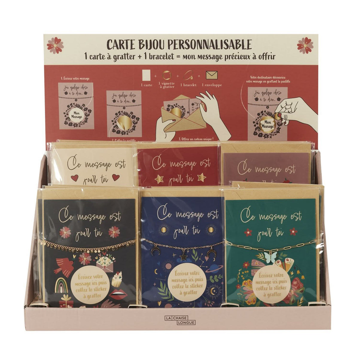 CARTE A GRATTER BRACELET PAPILLONS