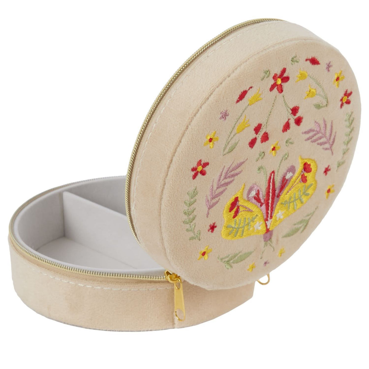 COFFRET A BIJOUX PAPILLON BRODE