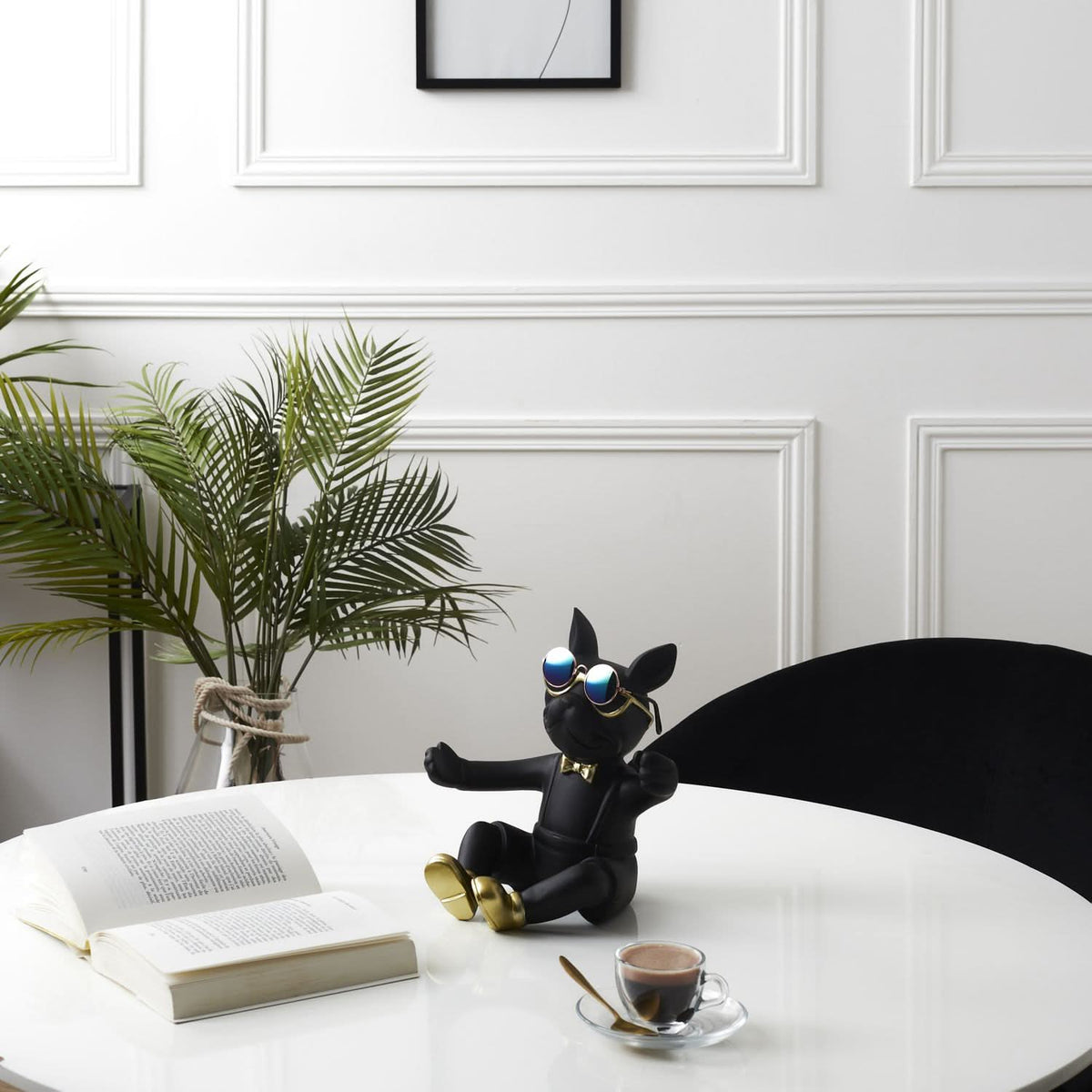 PORTE-BOUTEILLE BOULEDOGUE NOIR