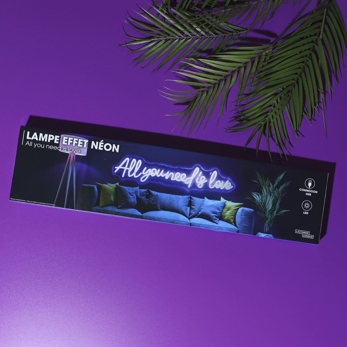 LAMPE EFFET NEON ALL YOU NEED IS LOVE
