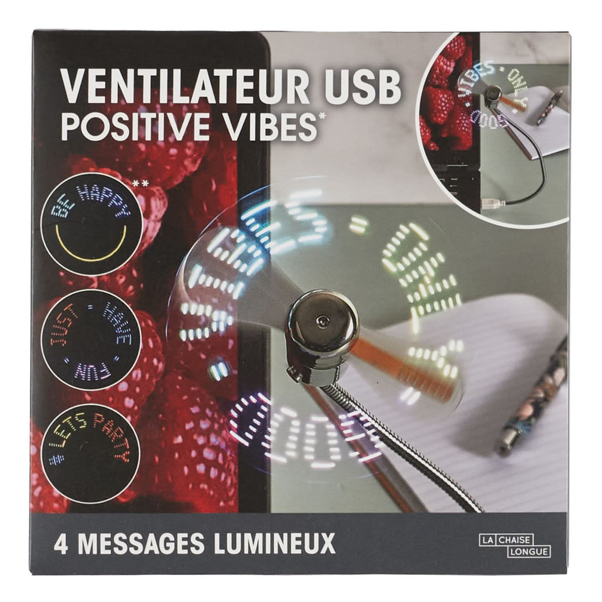 VENTILATEUR USB POSITIVE VIBES