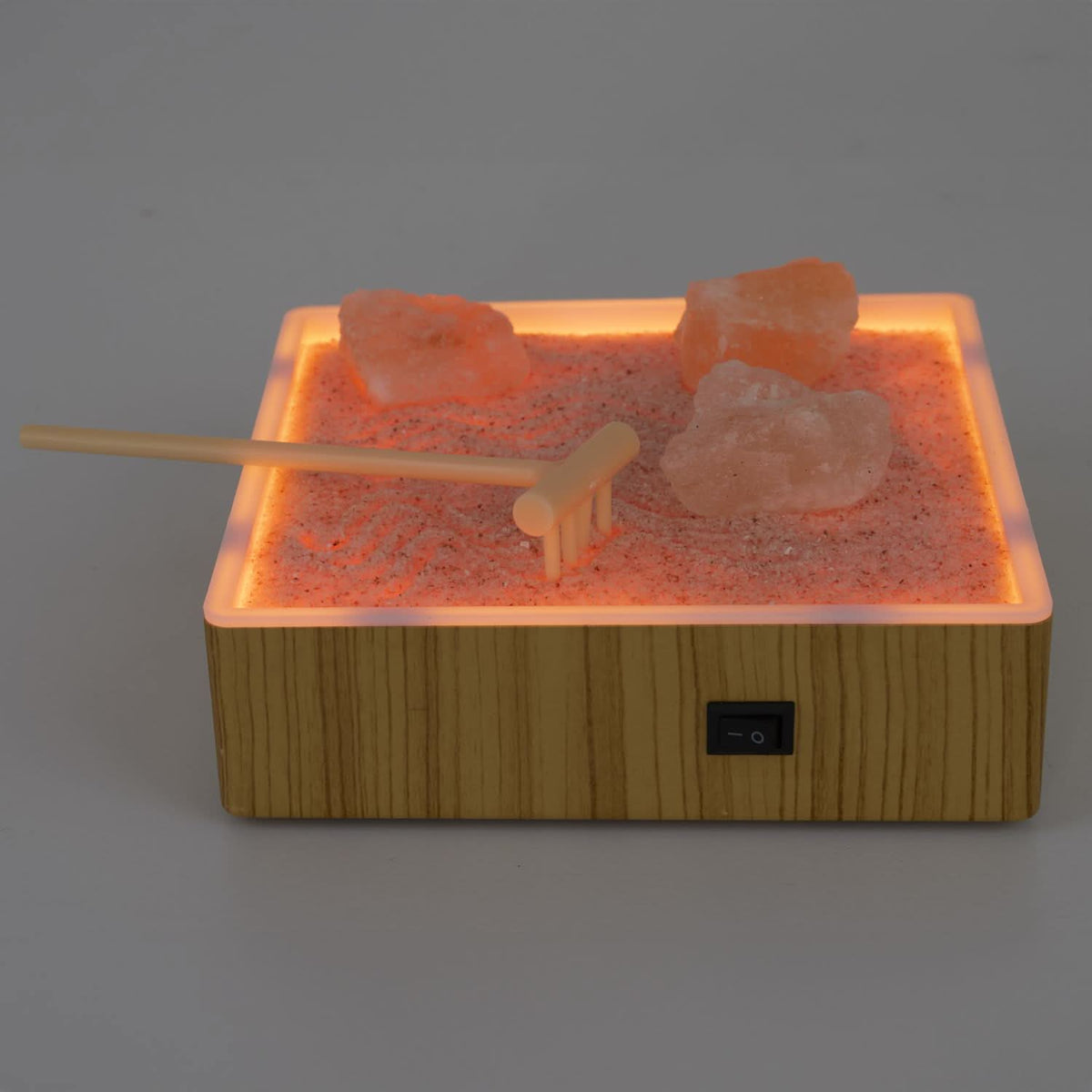 JARDIN ZEN AVEC CRISTAUX DE SEL ROSE