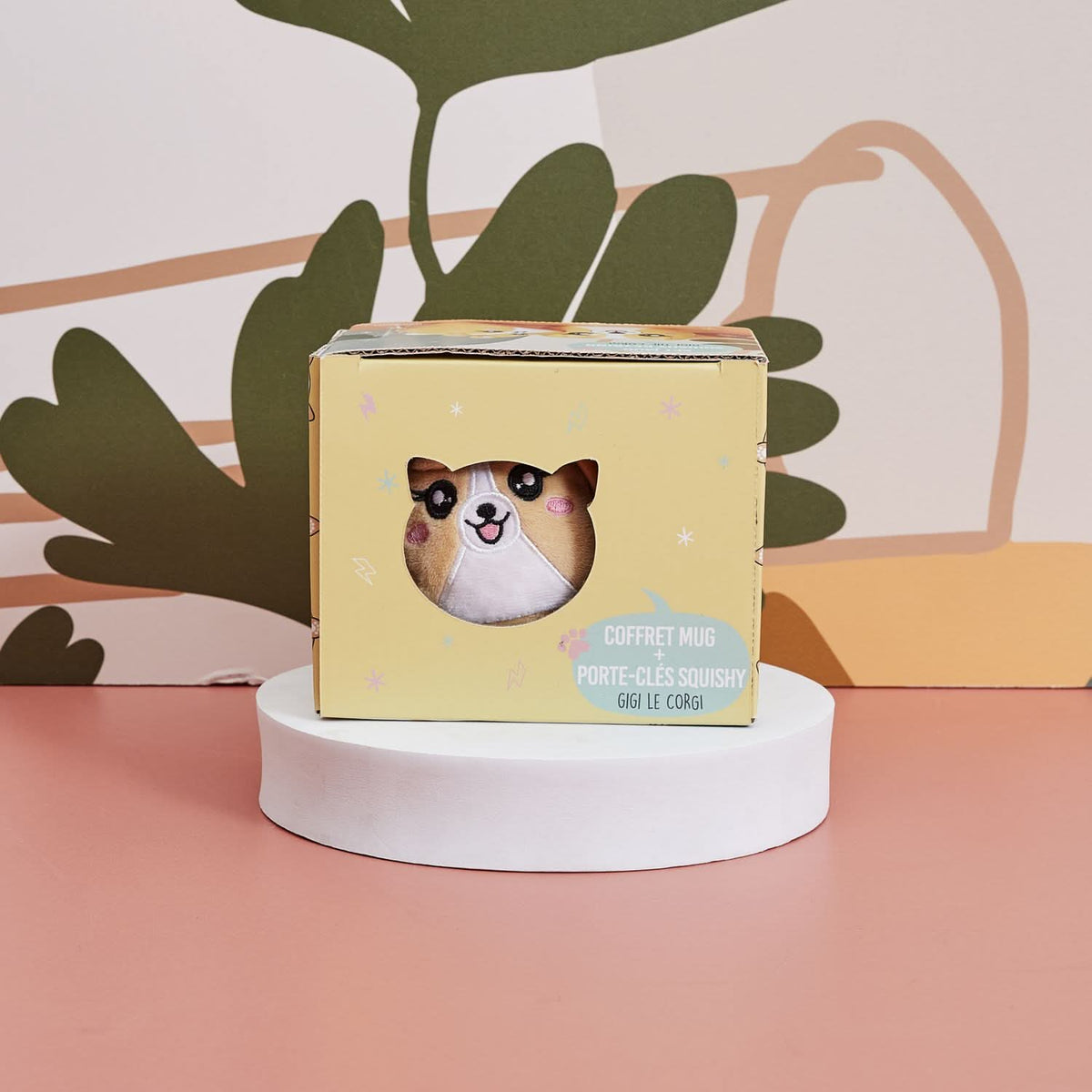 MUG ET PORTE CLES SQUISHY CORGI