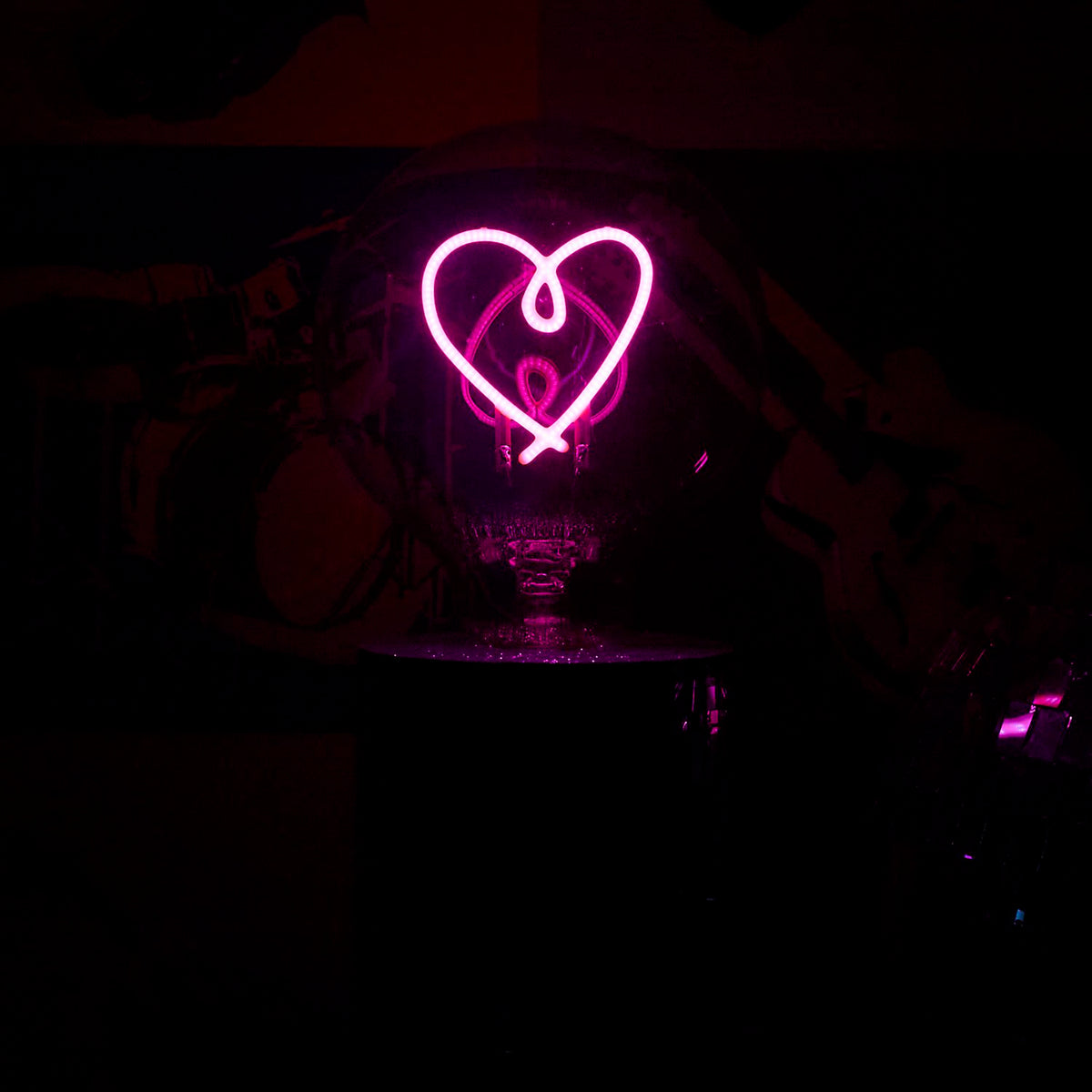 LAMPE AMPOULE DISCO COEUR