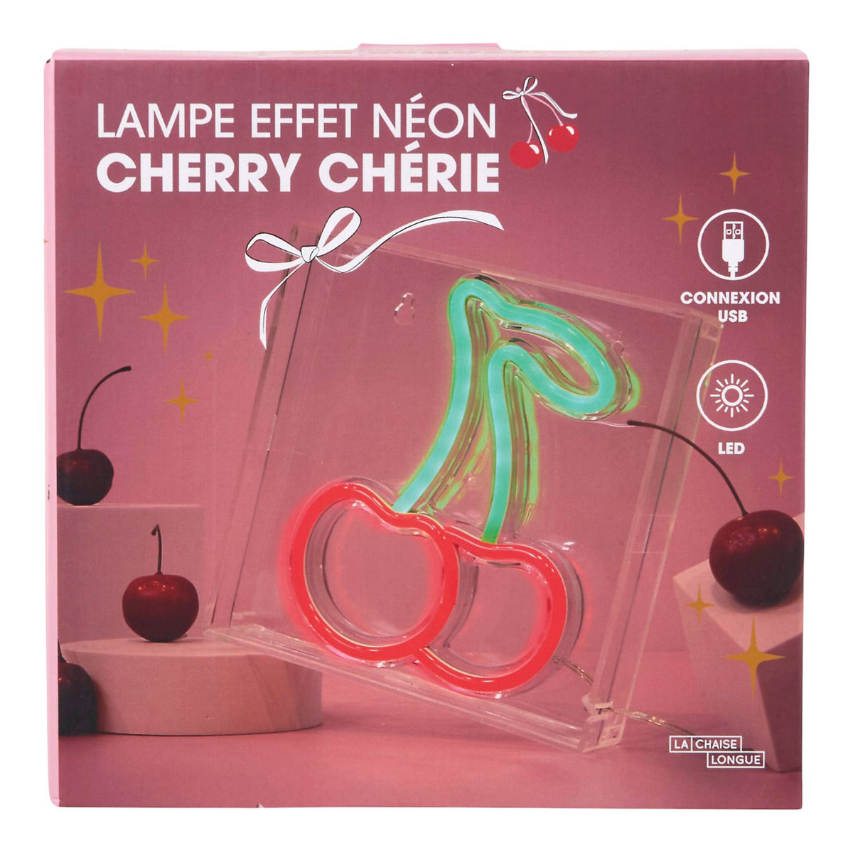 LAMPE EFFET NEON CERISE