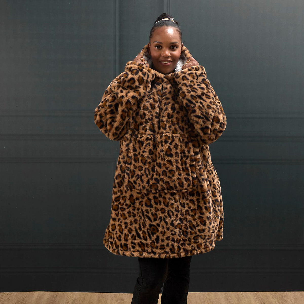 SWEAT PLAID LEOPARD KIMBA