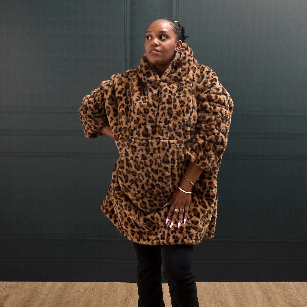 SWEAT PLAID LEOPARD KIMBA
