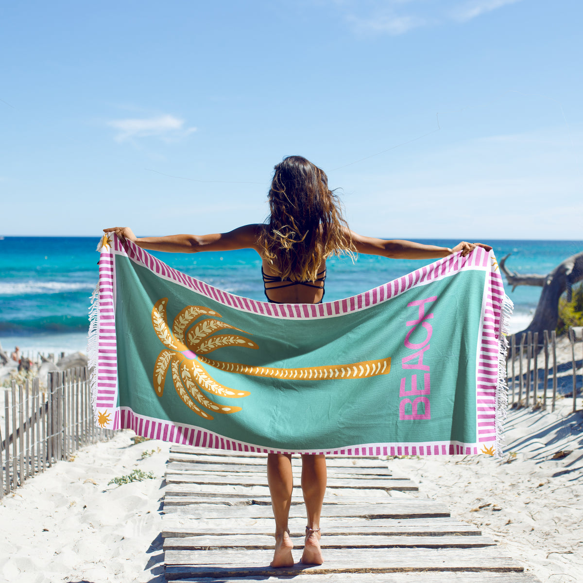 SERVIETTE DE PLAGE PALMIER