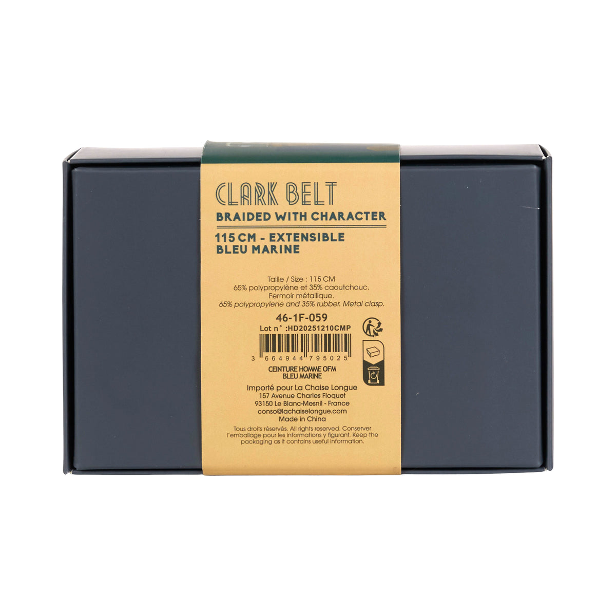 CEINTURE HOMME BLEU MARINE