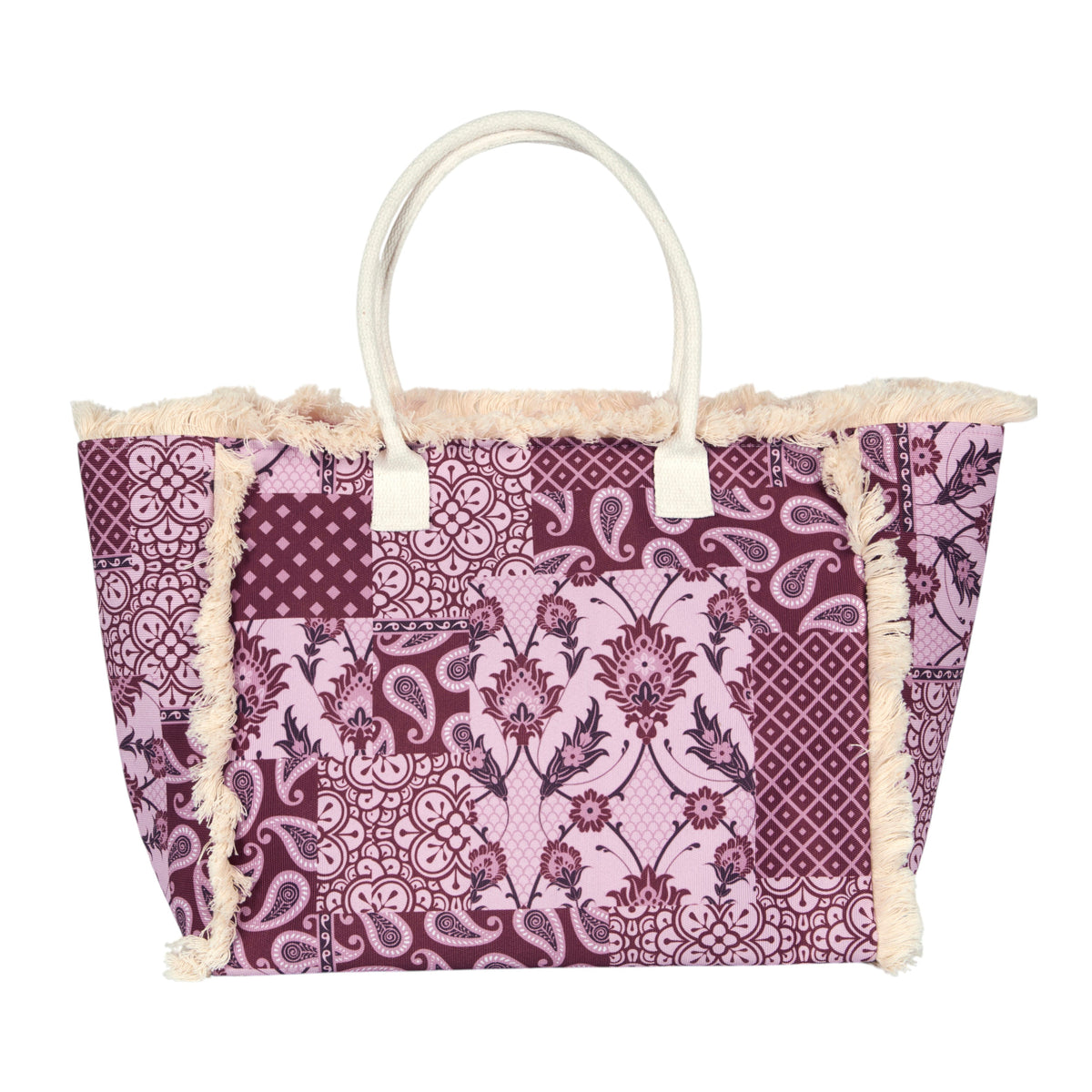 SAC CABAS BANDANA BORDEAUX