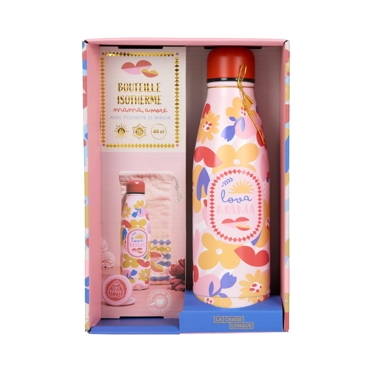 COFFRET BOUTEILLE ISOTHERME MAMA MI AMORE