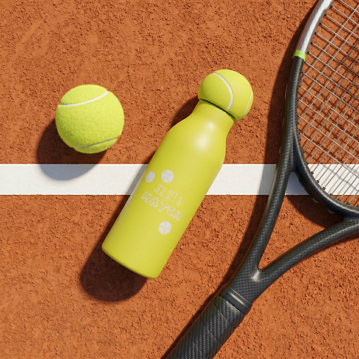BOUTEILLE ISOTHERME BOUCHON 3D TENNIS