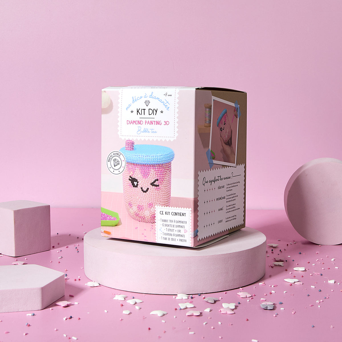 KIT DIY DIAMOND PAINTING 3D BUBBLE TEA