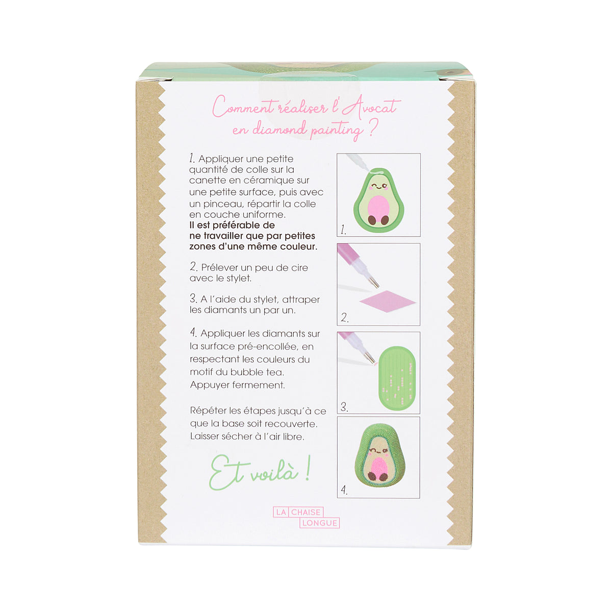 KIT DIY DIAMOND PAINTING 3D AVOCAT KAWAII
