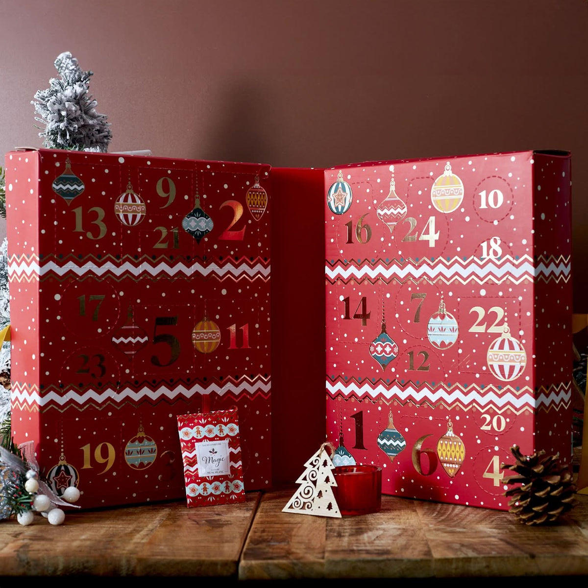 CALENDRIER AVENT BOUGIES ET SURPRISES NOEL TRADI