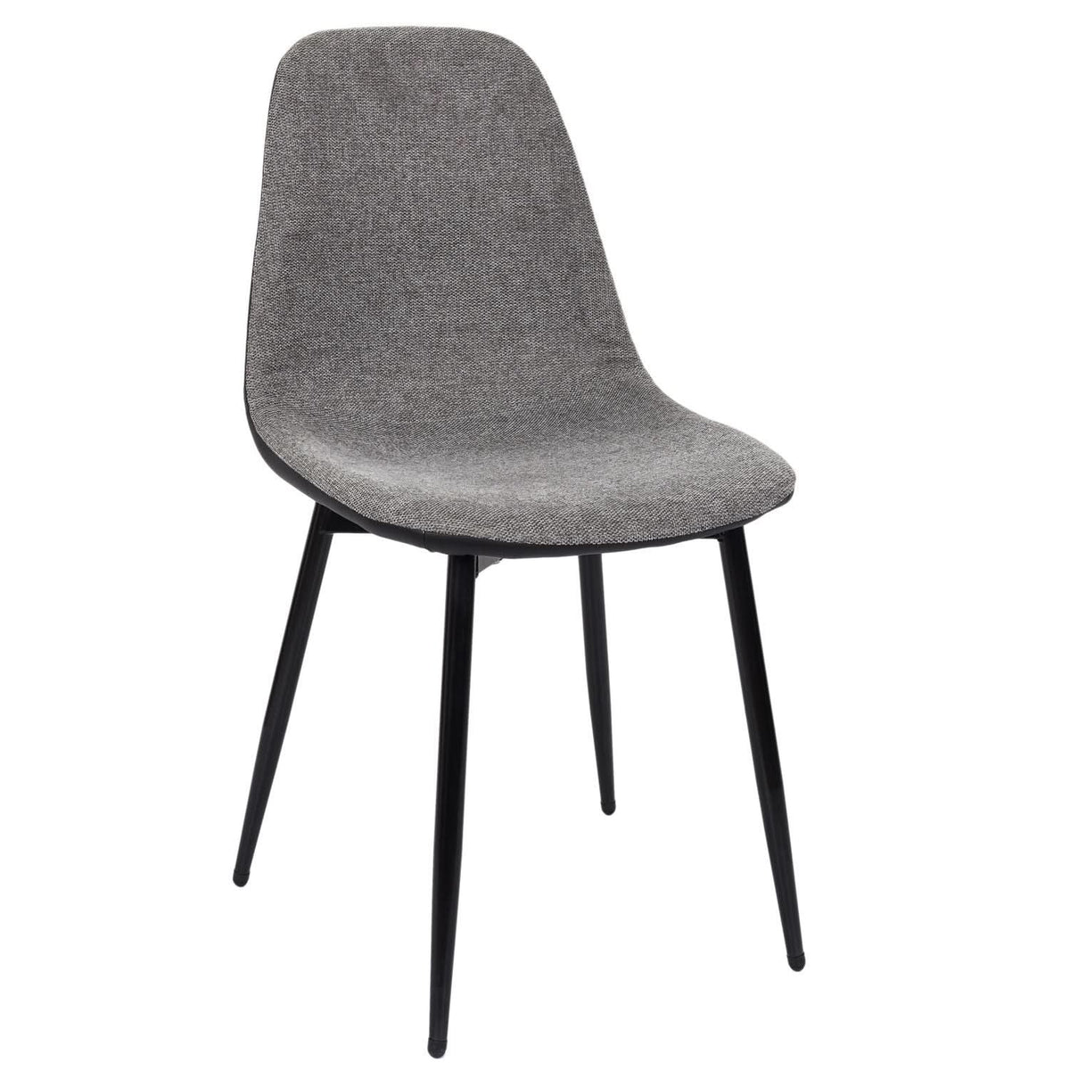 CHAISES MEMPHIS GRIS ET NOIR - Lot de 4
