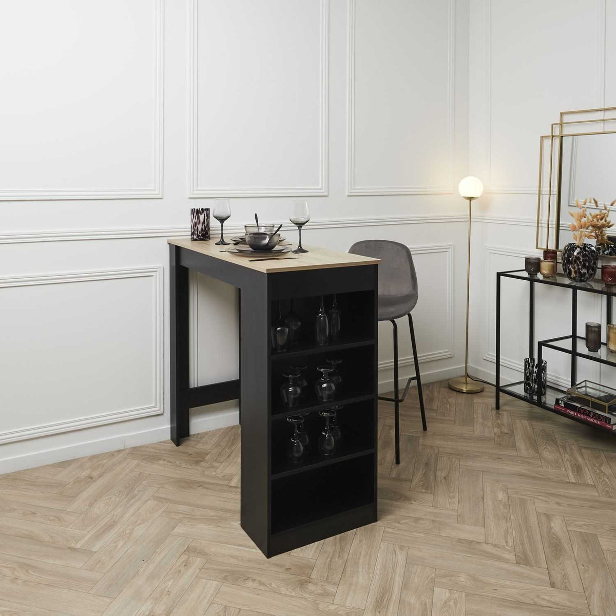 CHAISE DE BAR GIULIA GRIS