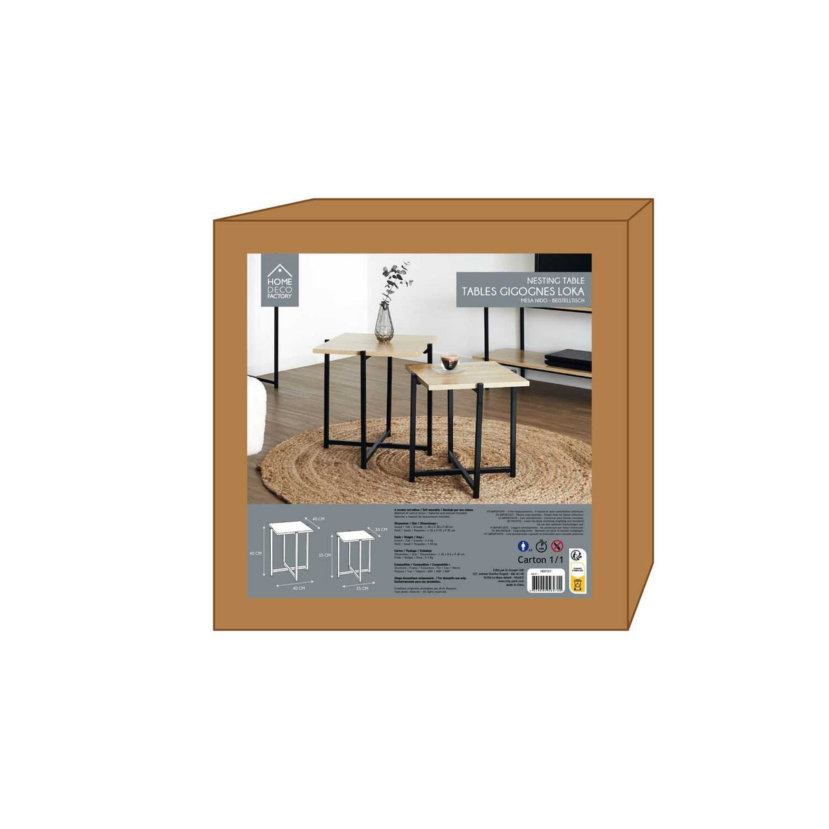 TABLE GIGOGNE LOKA - LOT DE 2