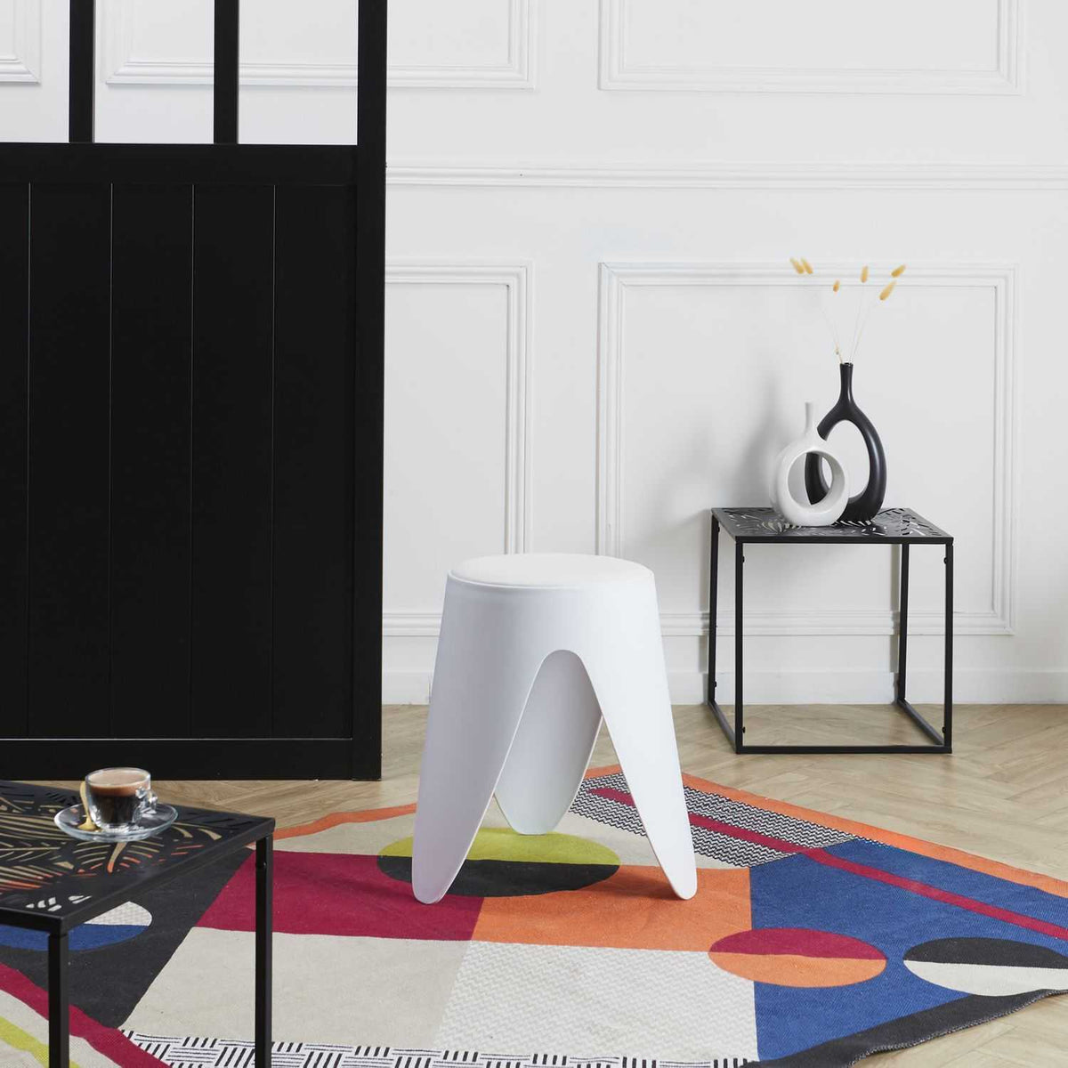 TABOURET EVE BLANC