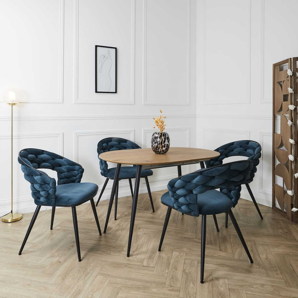 FAUTEUIL SAWYER BLEU CANARD