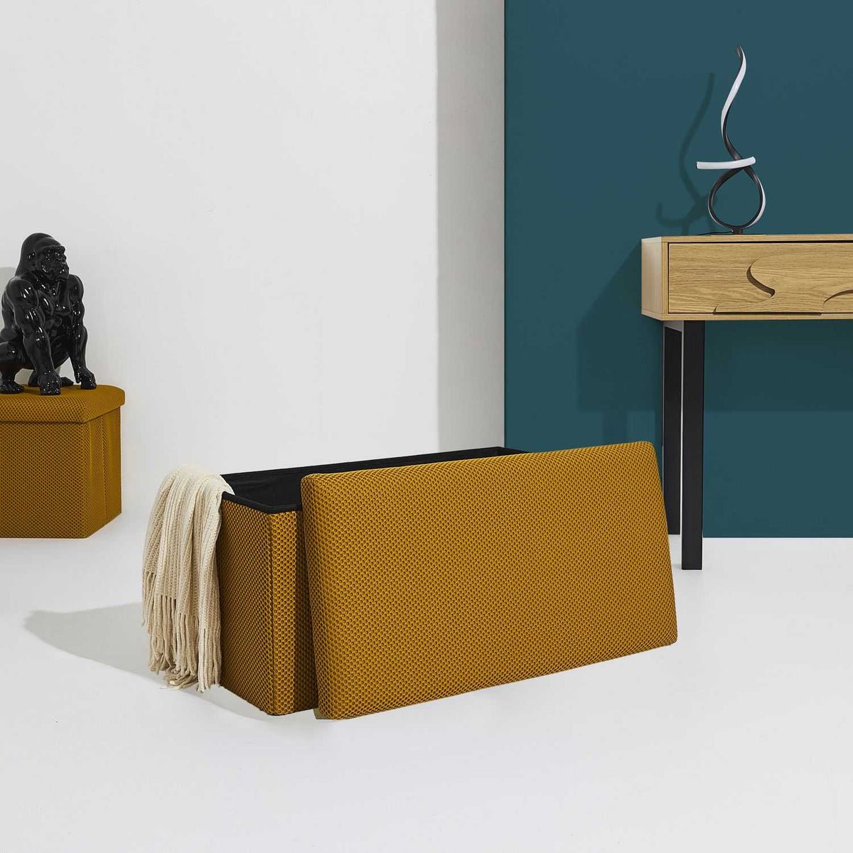 COFFRE BANC PLIABLE ATOME JAUNE
