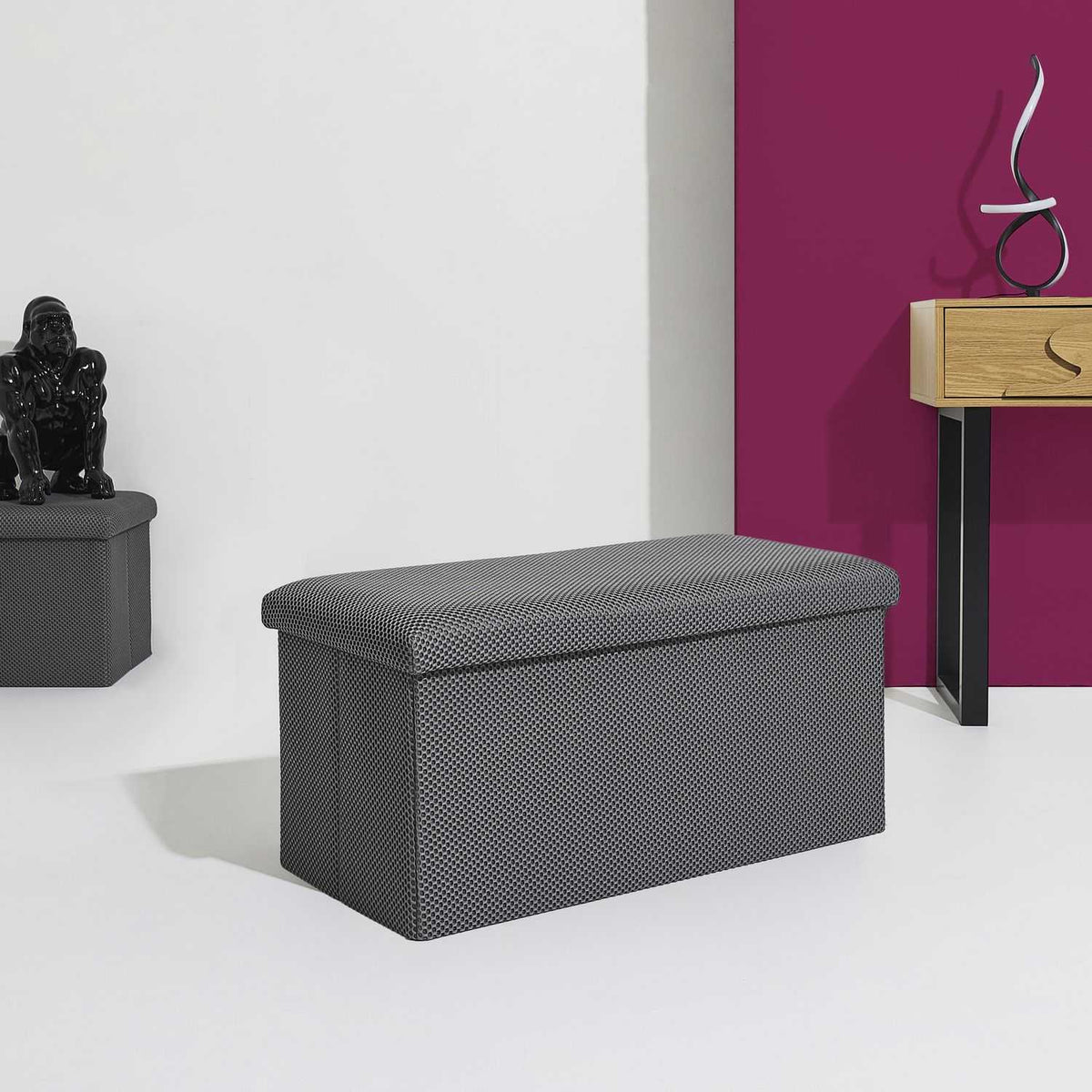 COFFRE BANC PLIABLE ATOME GRIS