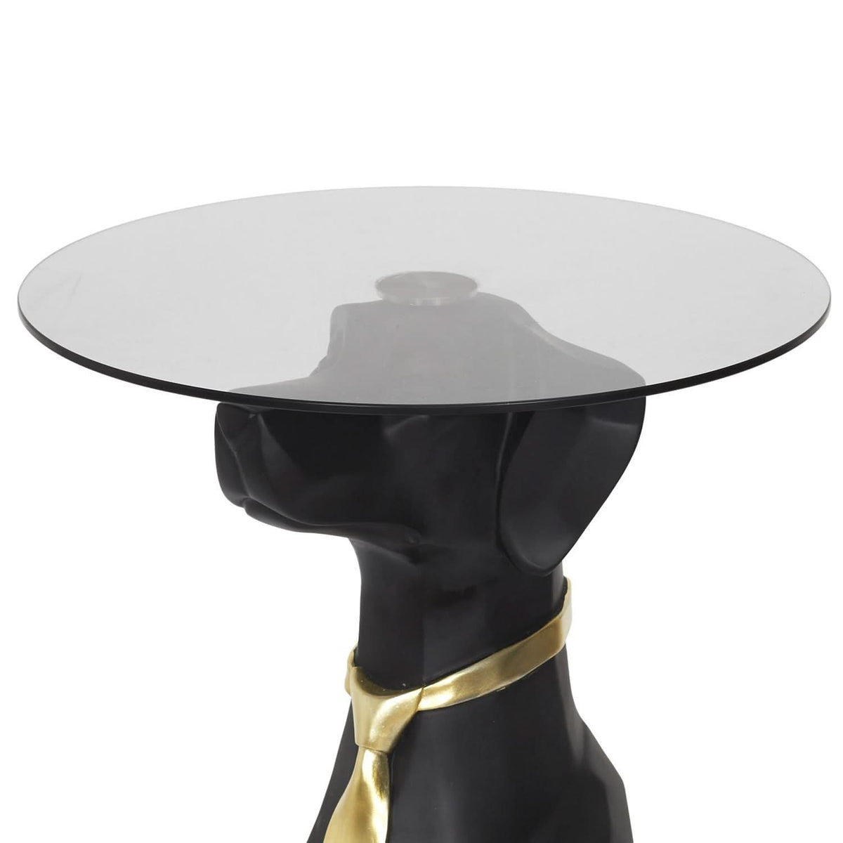TABLE BASSE DECO CHIEN ASSIS 66CM