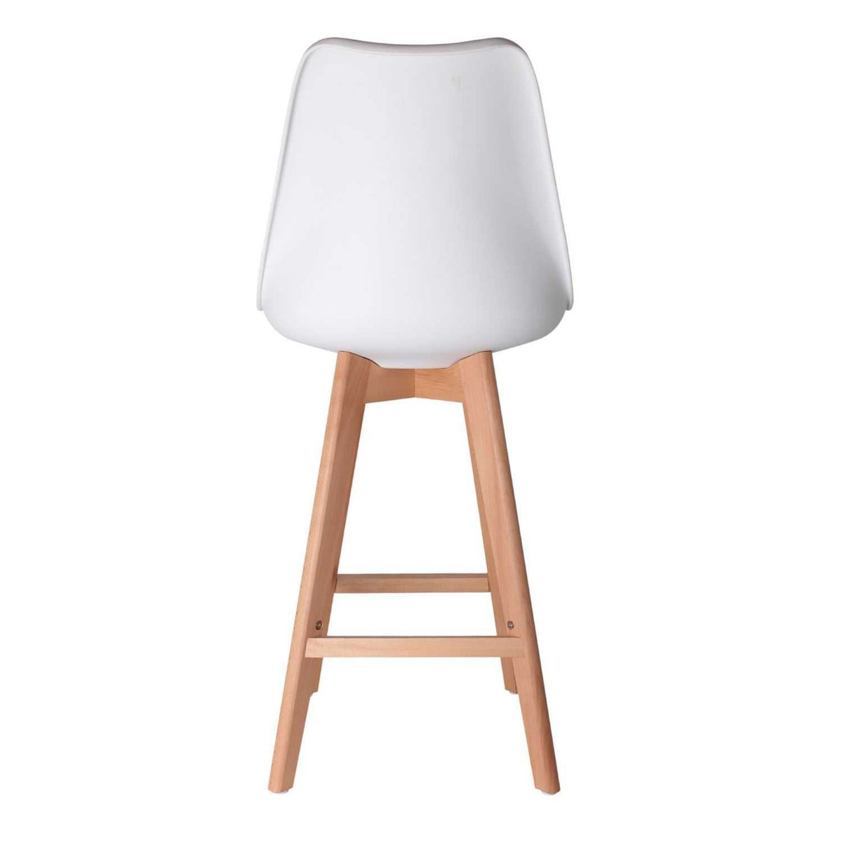 CHAISE DE BAR PP BLANCHE PIEDS BOIS