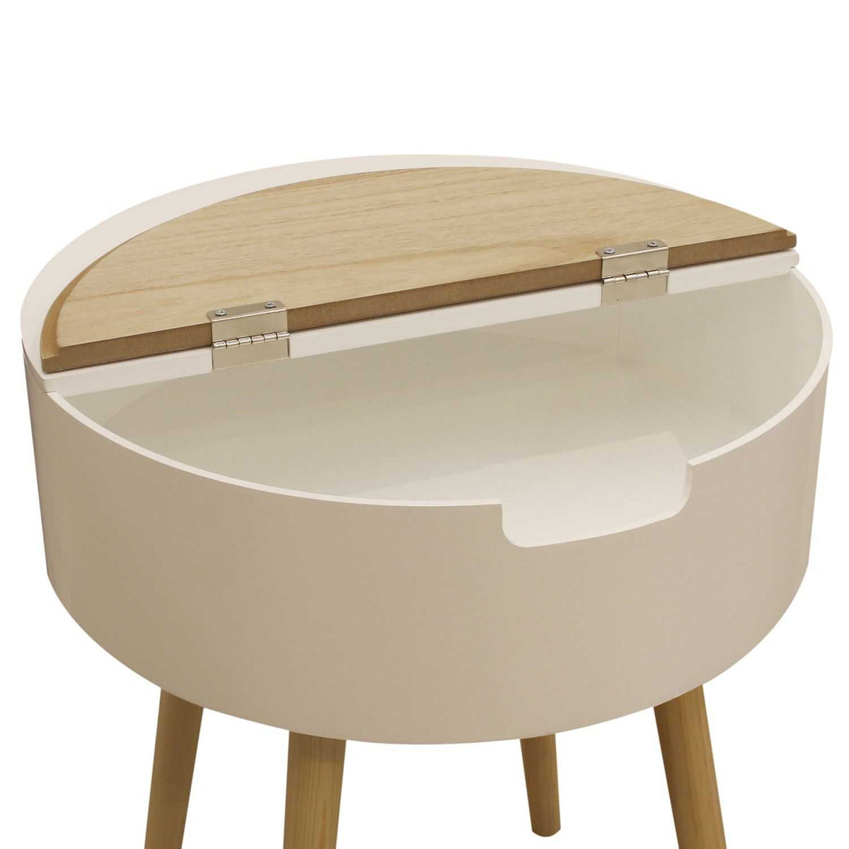 TABLE COFFRE BLANC BOIS
