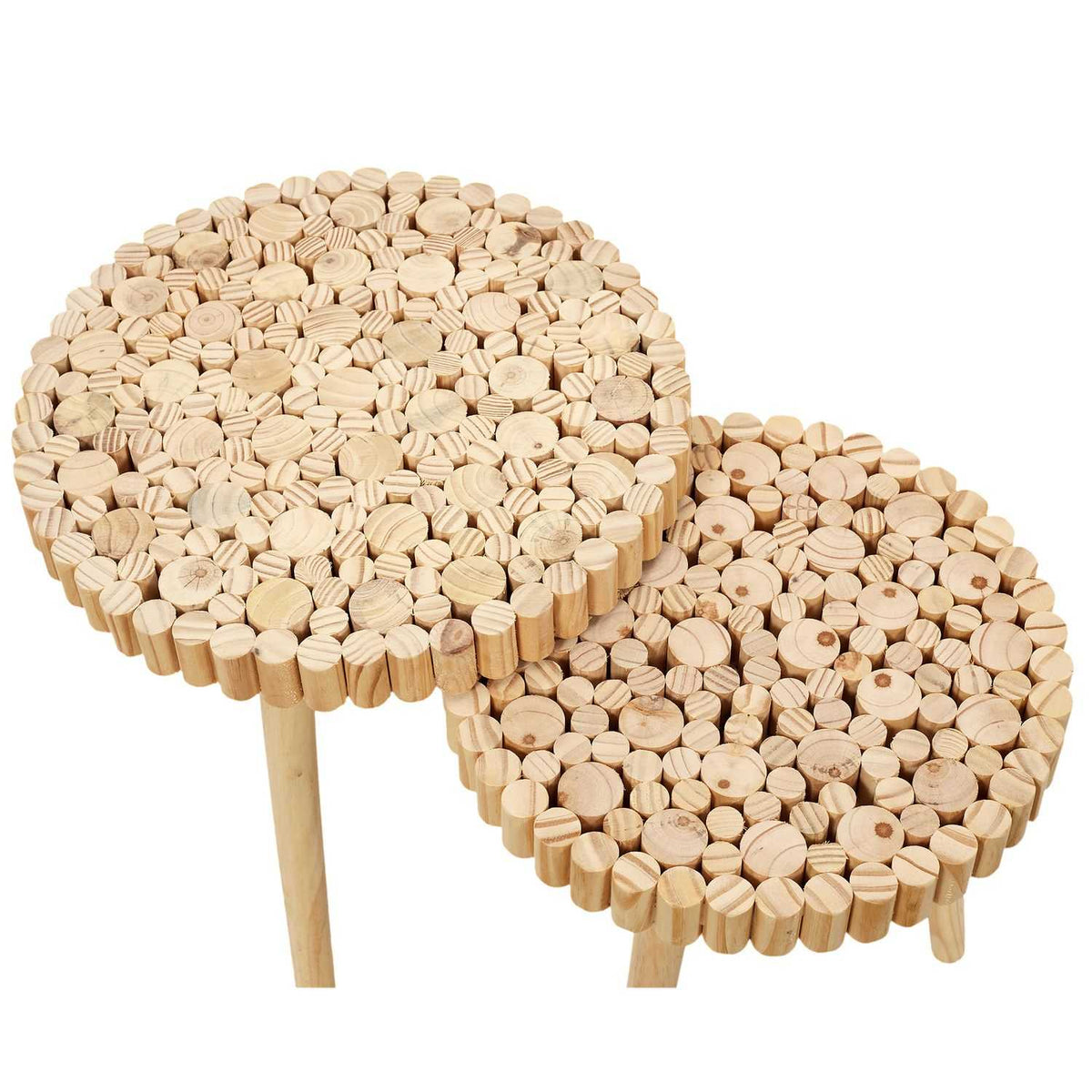 TABLE GIGOGNE RONDIN - LOT DE 2