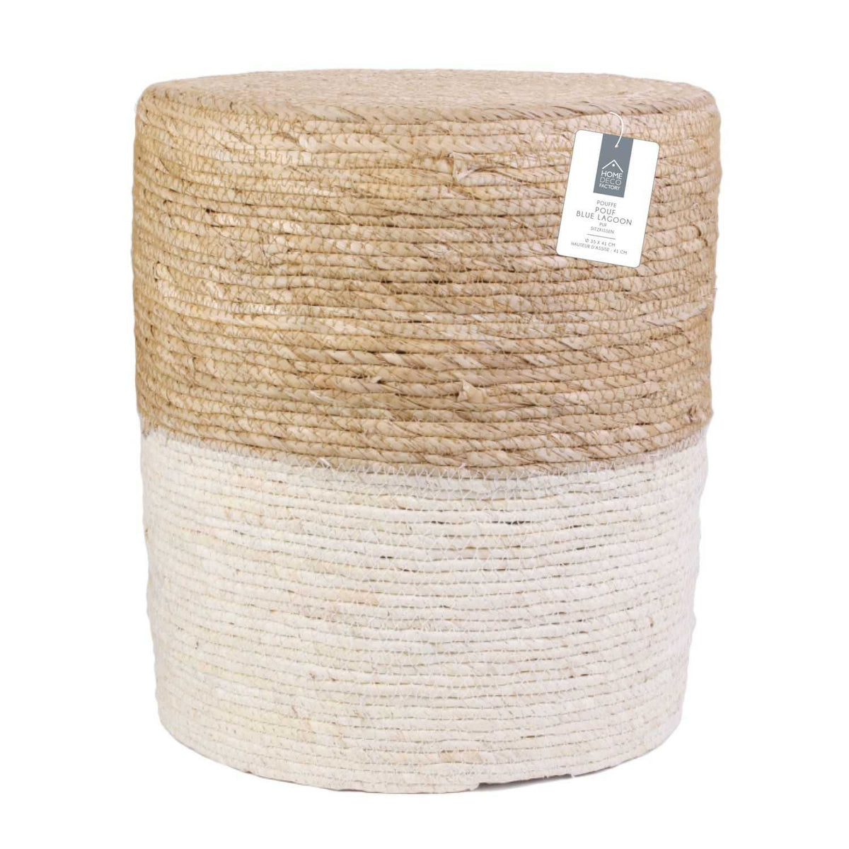 POUF TRESSE BEIGE