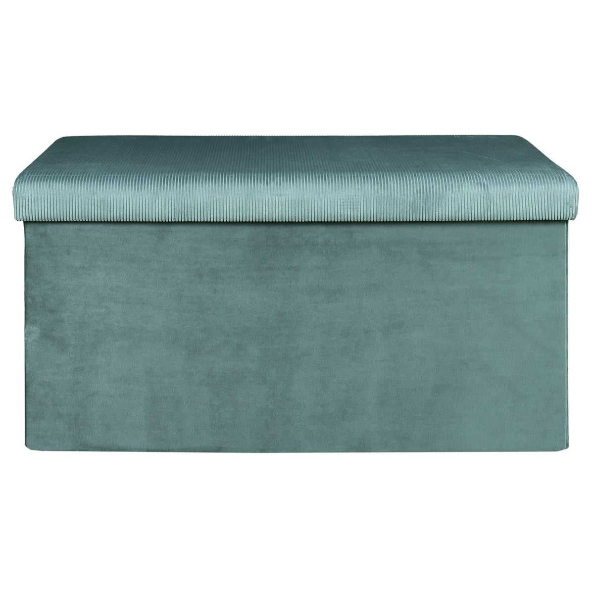 COFFRE BANC PLIABLE VELOURS COTELE GIULIA BLEU