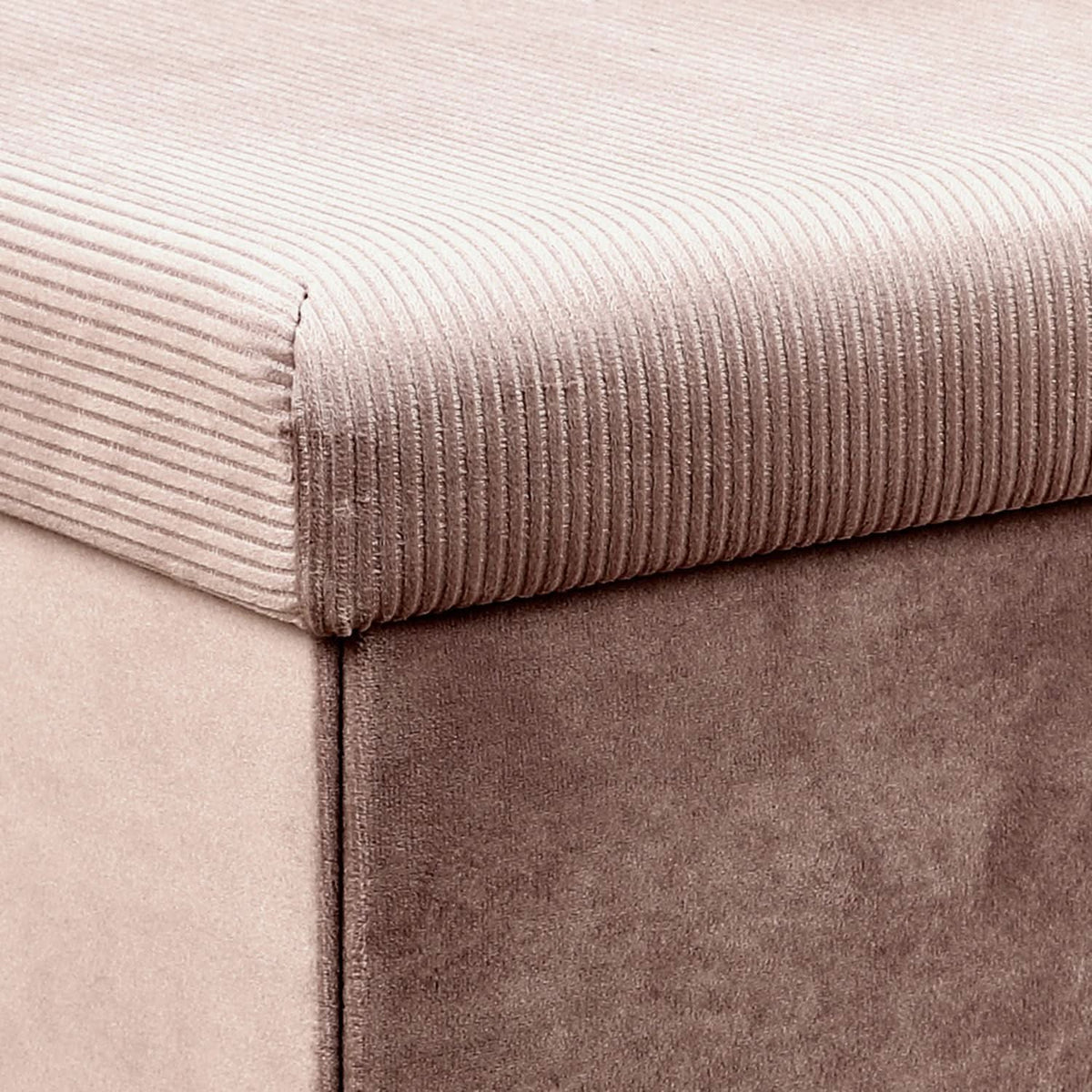 COFFRE BANC PLIABLE VELOURS COTELE GIULIA ROSE