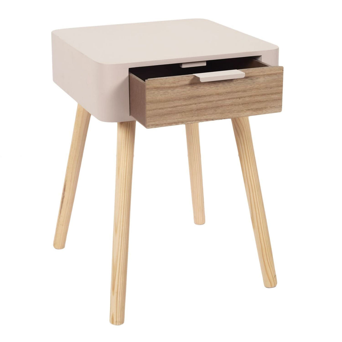CHEVET 1 TIROIR EN BOIS ROSE