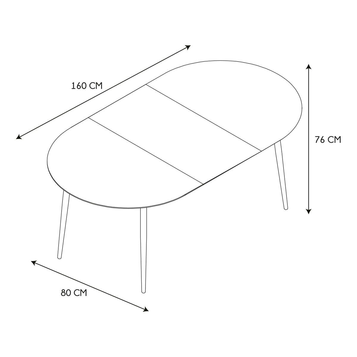 TABLE EXTENSIBLE 4 A 6 PERSONNES