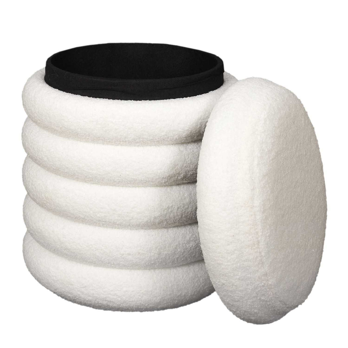 POUF RANGEMENT BOUCLETTE FREYA