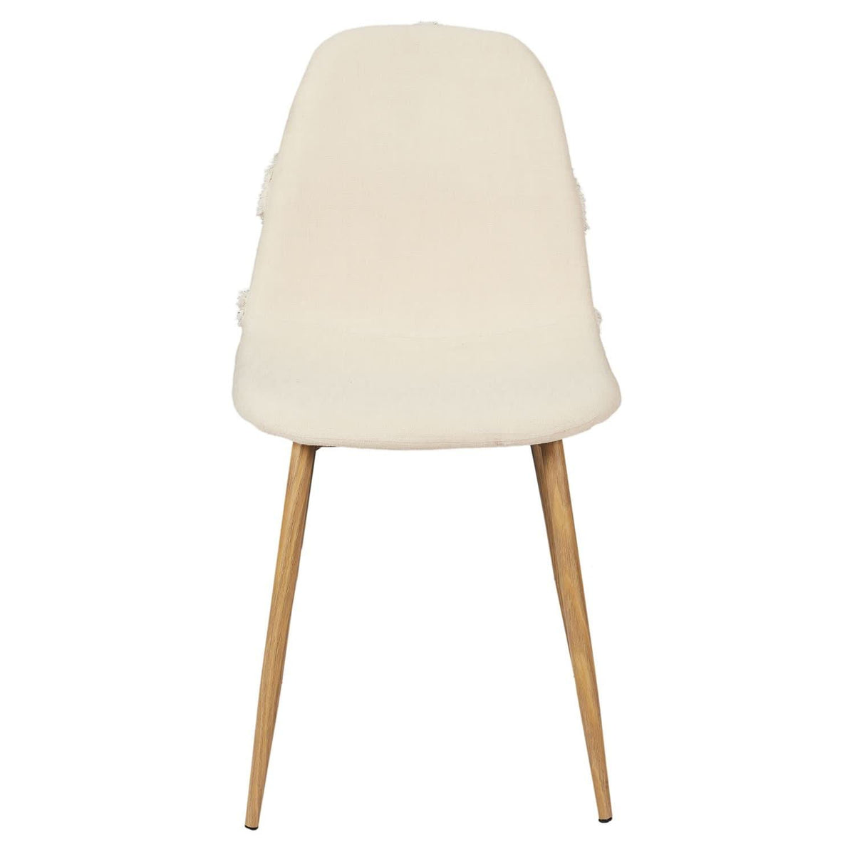 CHAISE FARO PIEDS METAL IMITATION BOIS - Lot de 4