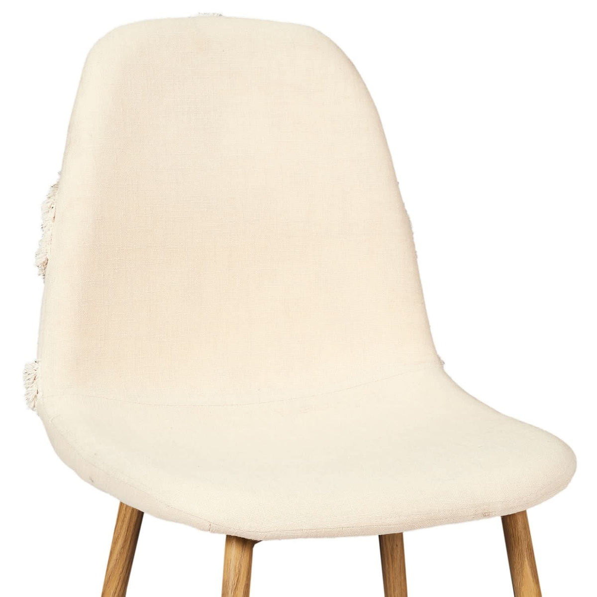 CHAISE FARO PIEDS METAL IMITATION BOIS - Lot de 4