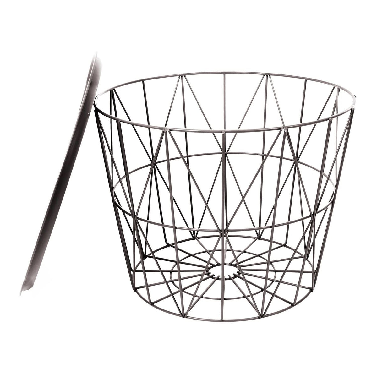 TABLE FILAIRE METAL TAUPE DIAMETRE 50CM