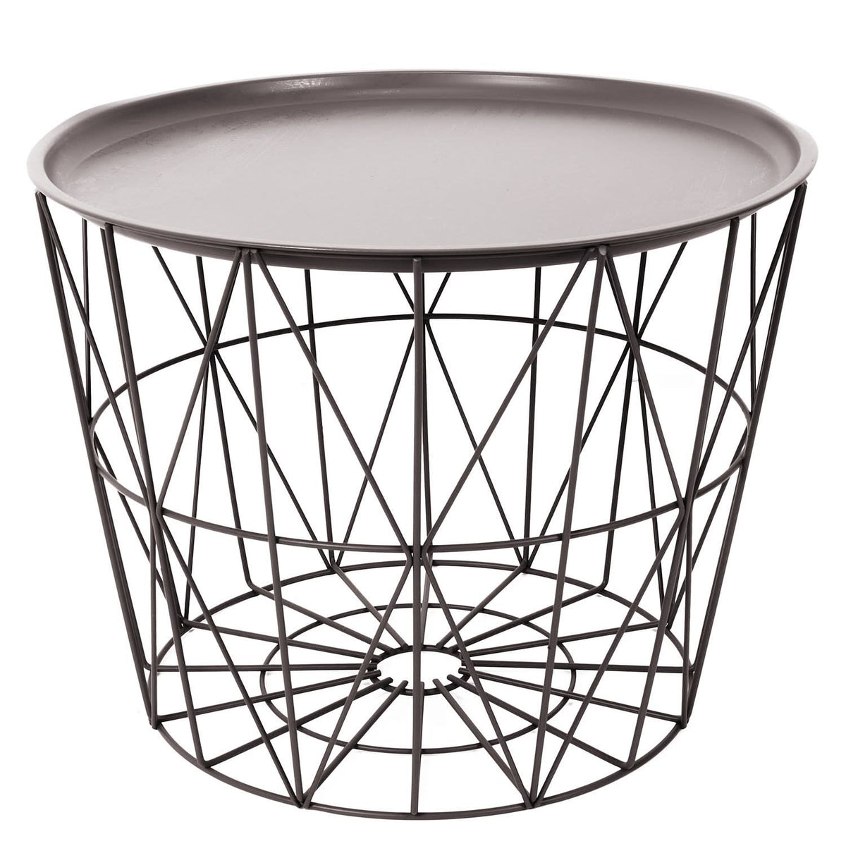 TABLE FILAIRE METAL TAUPE DIAMETRE 50CM