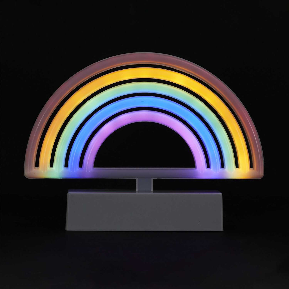 LAMPE LED EFFET NEON ARC EN CIEL A PILES