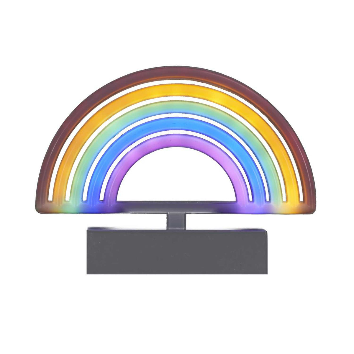 LAMPE LED EFFET NEON ARC EN CIEL A PILES