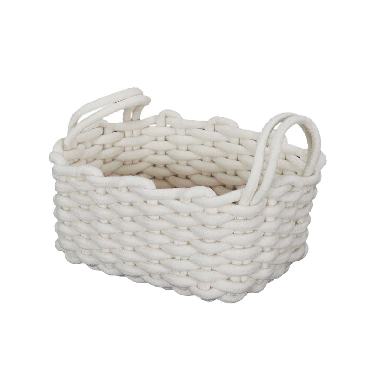 PANIER TRICOT BLANC - LOT DE 3