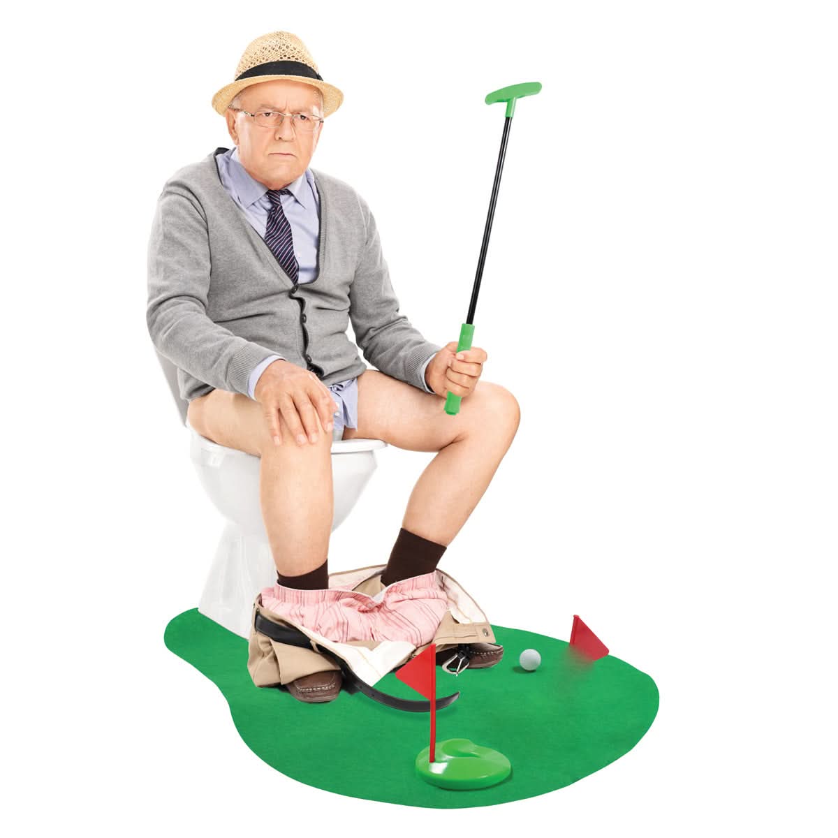 MINI JEU GOLF POUR TOILETTES