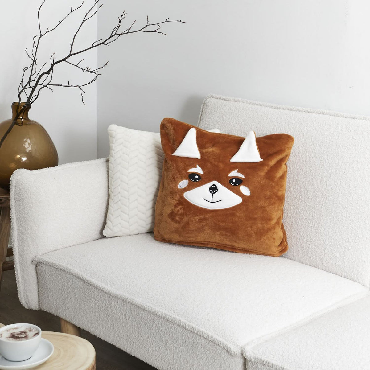 PLAID KANGOUROU PANDA ROUX
